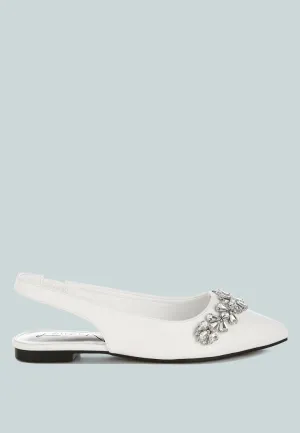 Adhara Diamante Embellished Flat Sandals