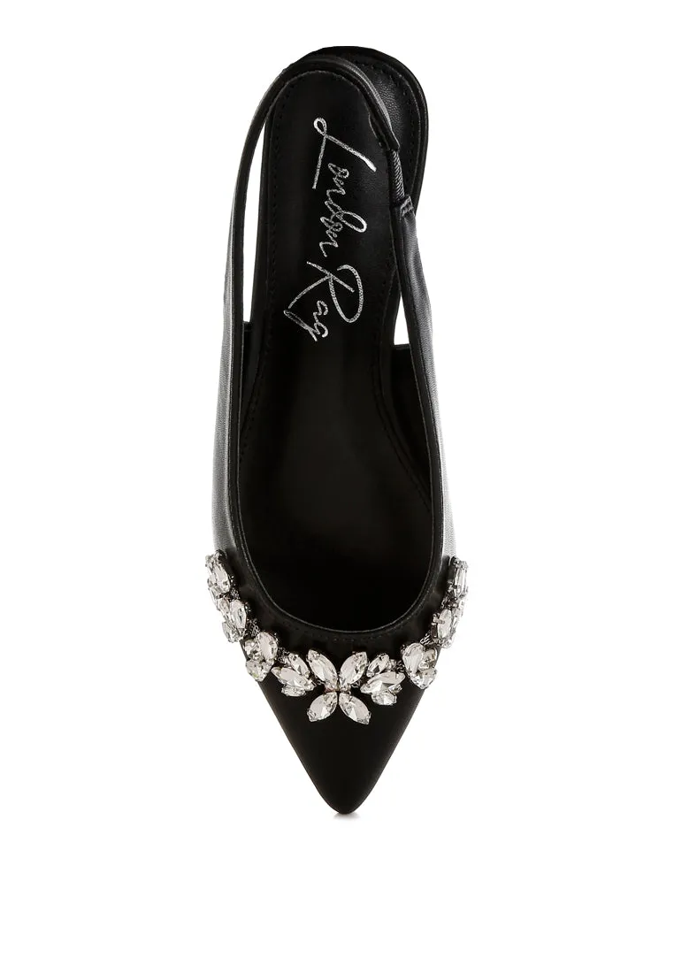 Adhara Diamante Embellished Flat Sandals