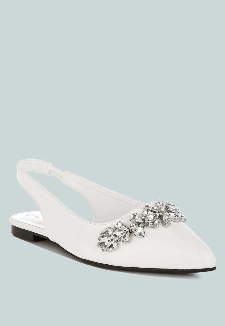 Adhara Diamante Embellished Flat Sandals