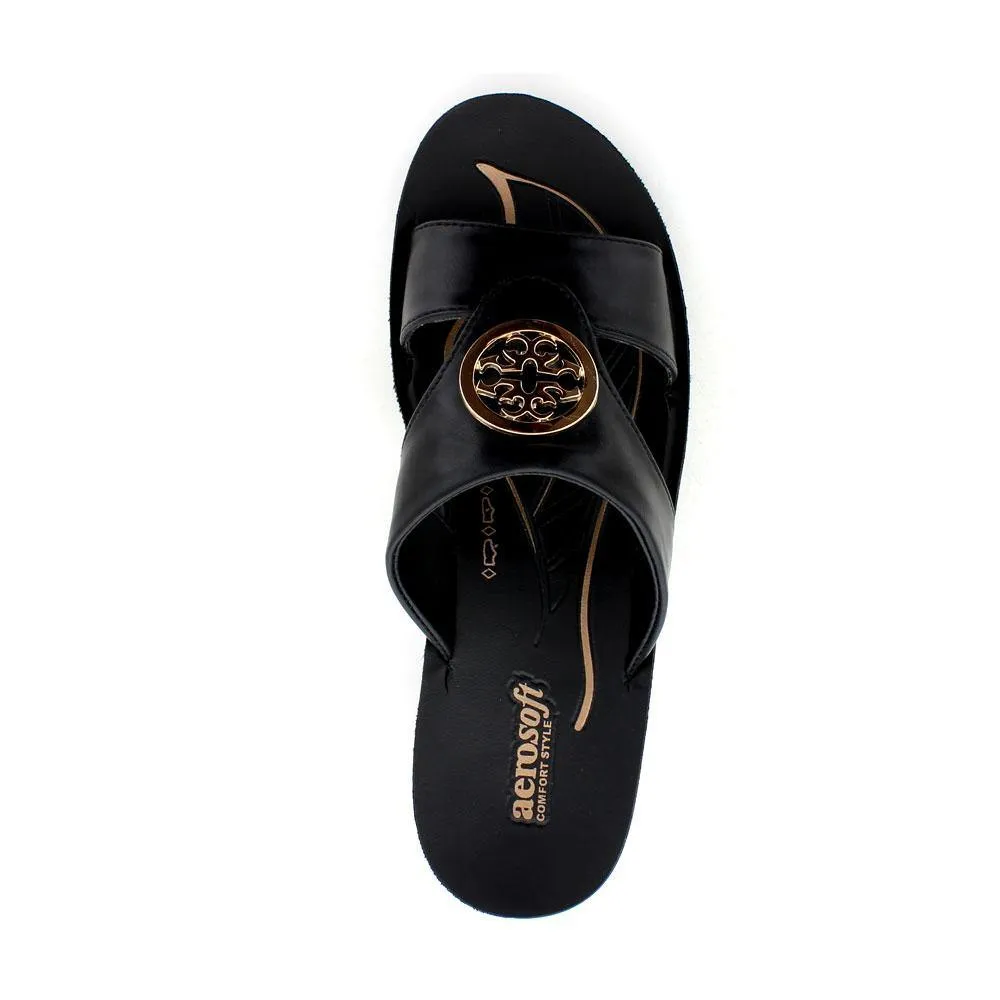 Aerosoft - Taboo S5103 Open Toe Comfortable Slide Sandals For Women