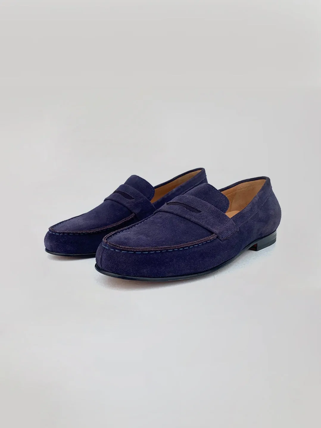 Alfons Loafer - Navy Blue Suede