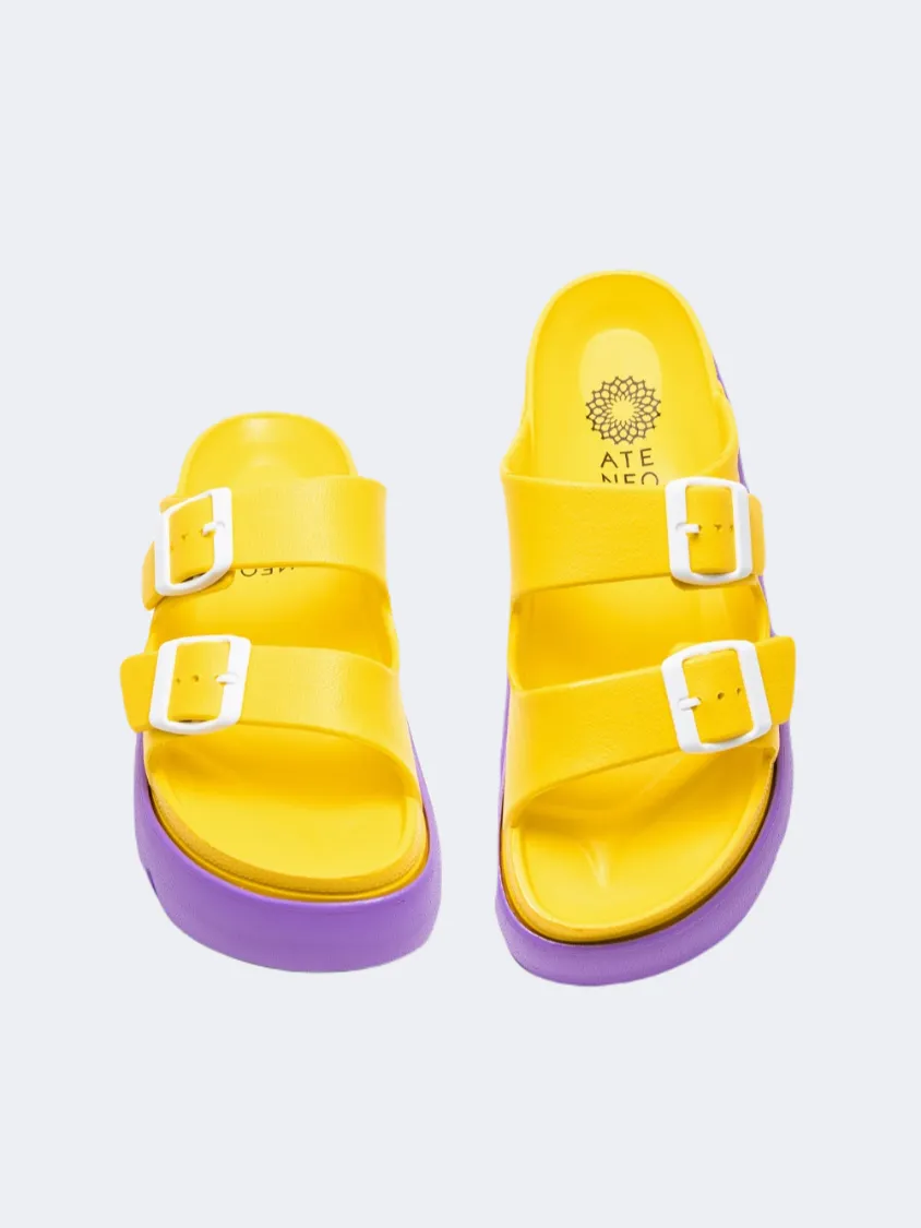 Ateneo Comfort Women Beach Slipper Yellow/Purple