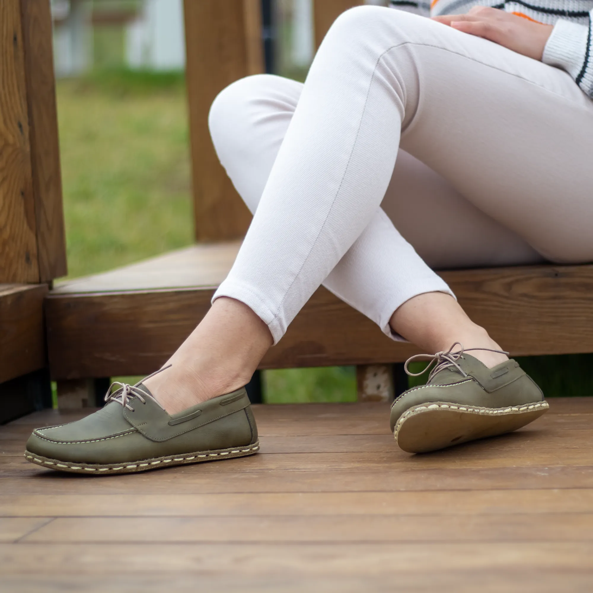 Barefoot Minimalist Shoes Military Green for Women