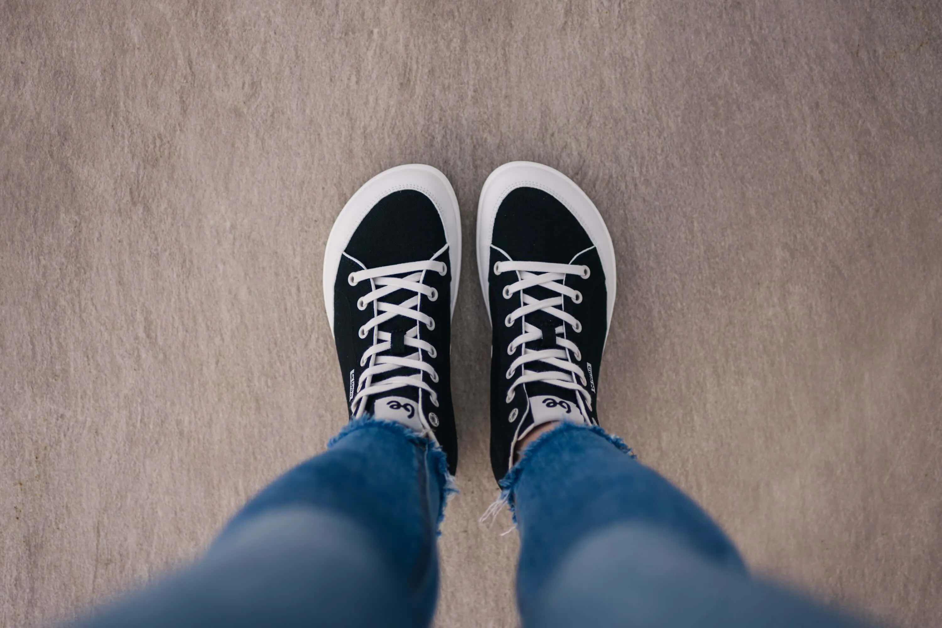 Barefoot Sneakers Be Lenka Rebound - High Top - Black & White