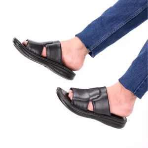 Black Medicated Slippers For Men