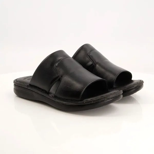 Black Medicated Slippers For Men