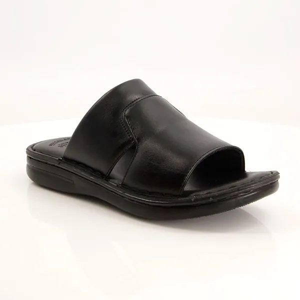 Black Medicated Slippers For Men