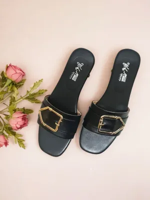 Black Stylish Summer Slippers