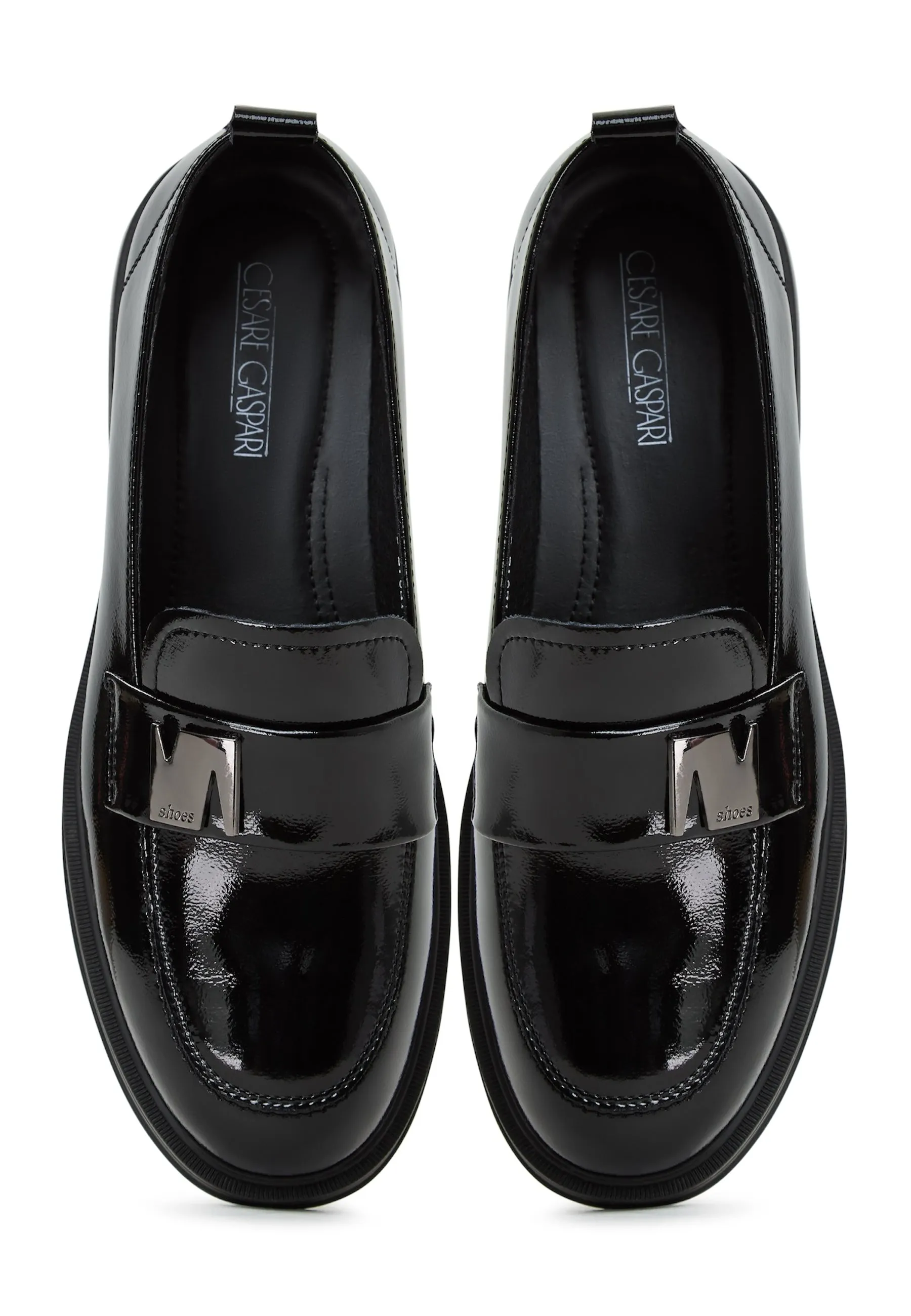 Block Heels Loafers - Black