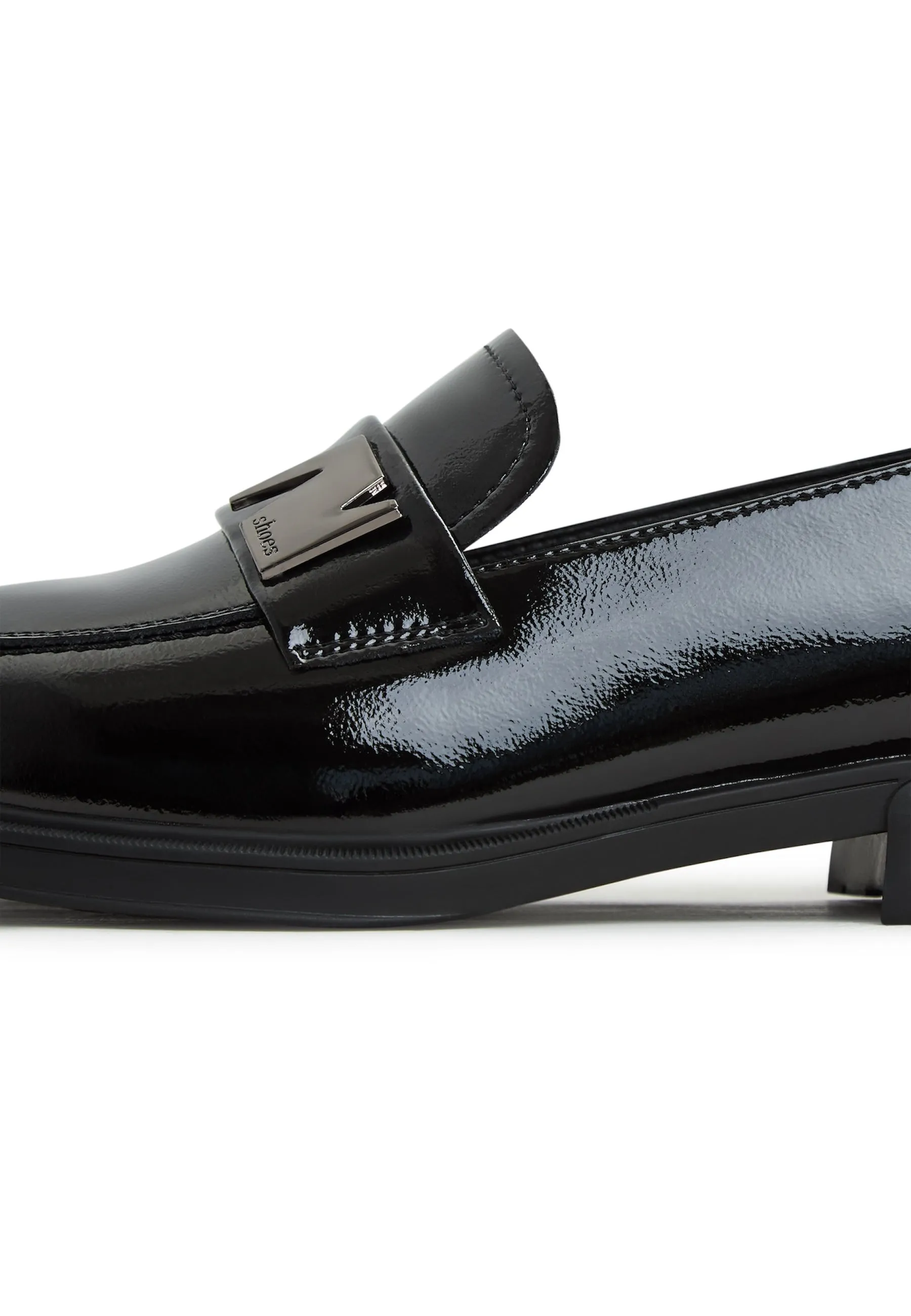 Block Heels Loafers - Black