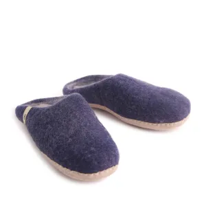 Blue Fair Trade Felt Slippers