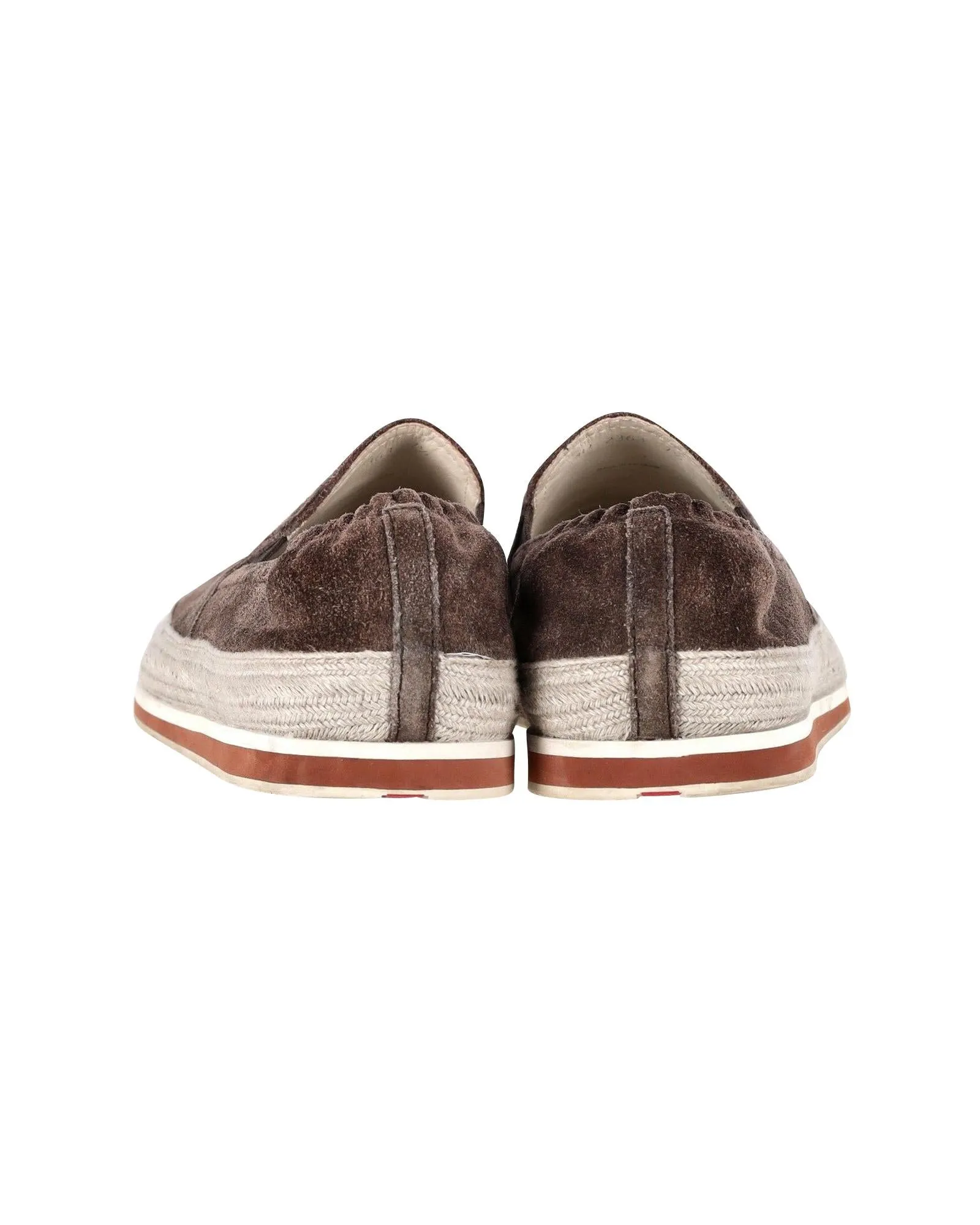 Brown Suede Espadrille Sneakers