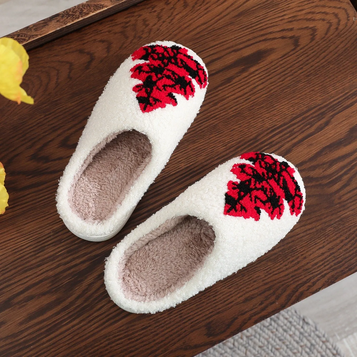 Christmas Tree Home Slippers Fashion Non-slip Floor Bedroom Slipper For Women Fuzzy House Shoes Winter, lioness-love