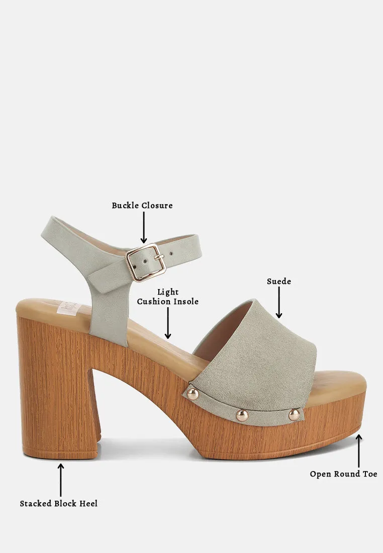 Daniela Suede High Block Sandals