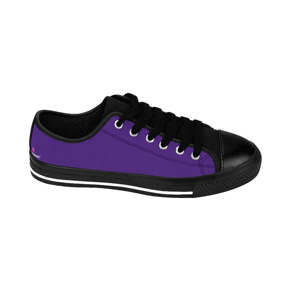 Dark Purple Color Women's Sneakers, Lightweight Low Tops Tennis Running Casual Shoes For Women