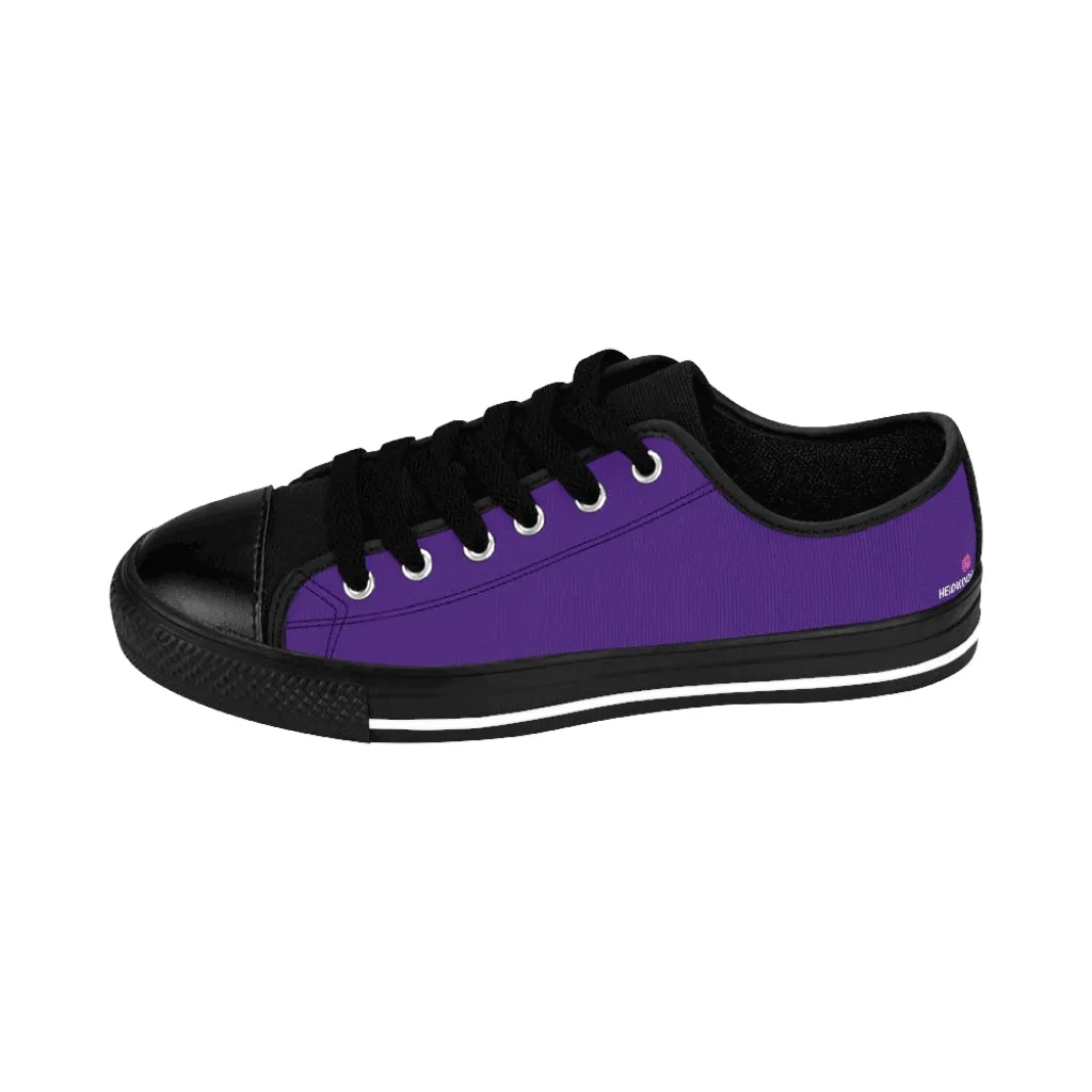 Dark Purple Color Women's Sneakers, Lightweight Low Tops Tennis Running Casual Shoes For Women