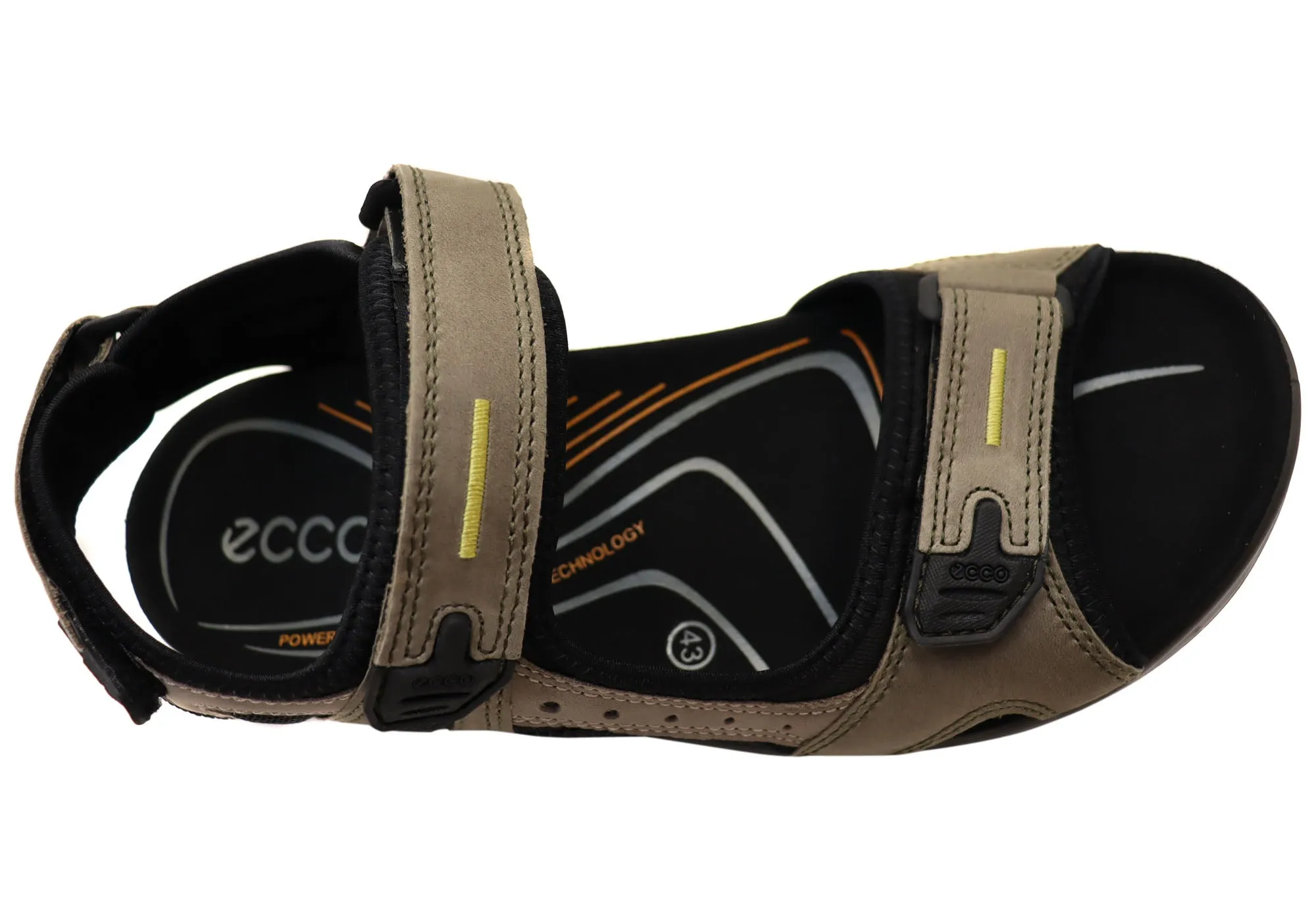 ECCO Mens Offroad Comfortable Leather Adjustable Sandals