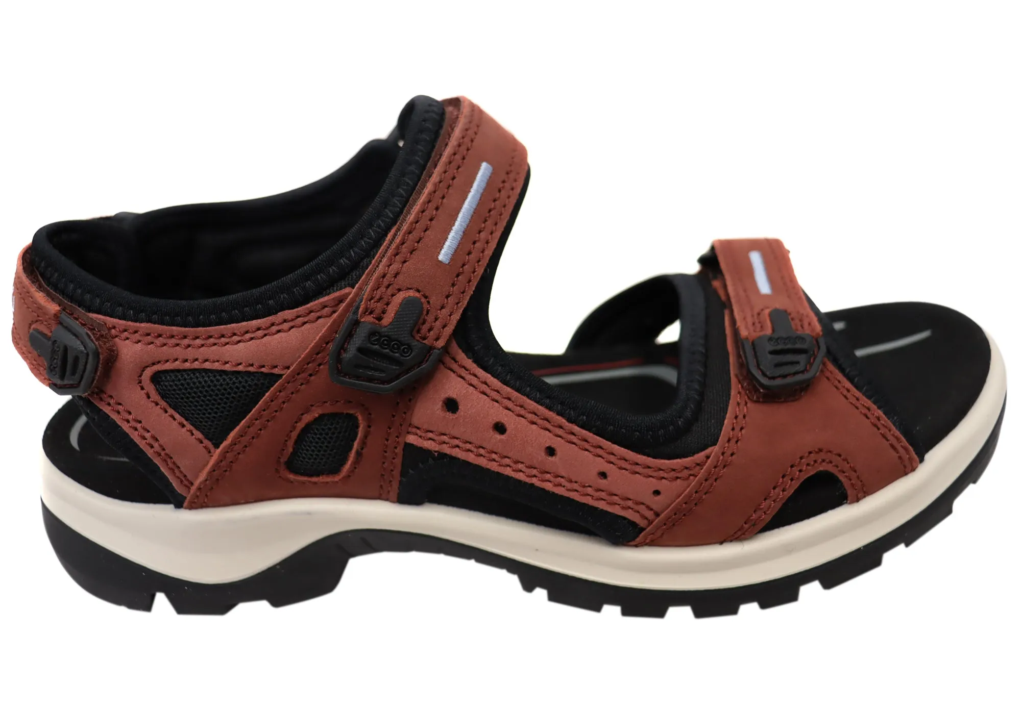 ECCO Womens Offroad Comfortable Leather Adjustable Sandals