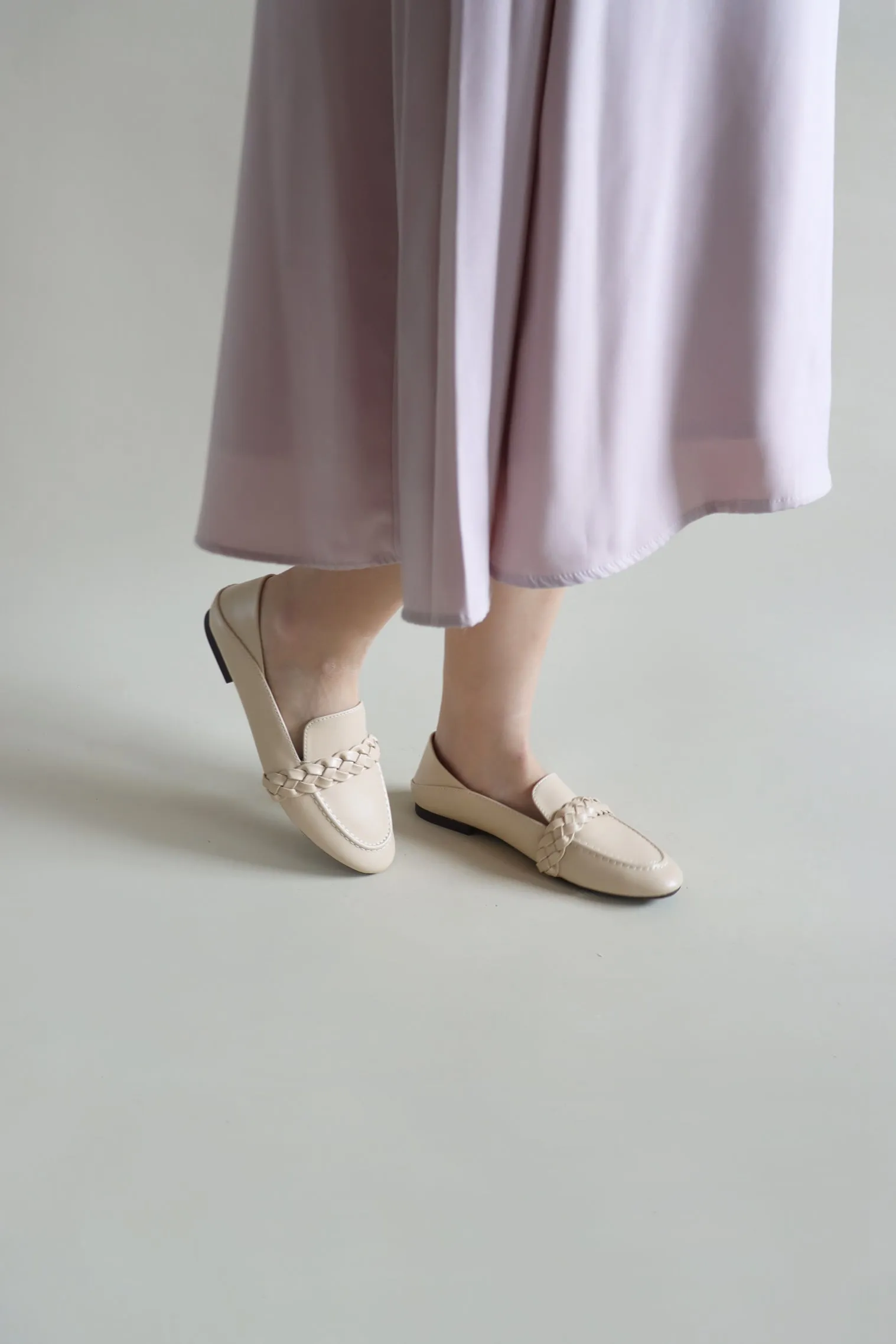 Edith Braided Loafers (Beige) - Size 35