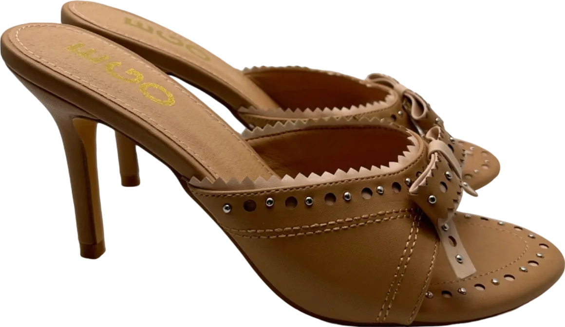 Ego Tan Heeled Mules UK 5