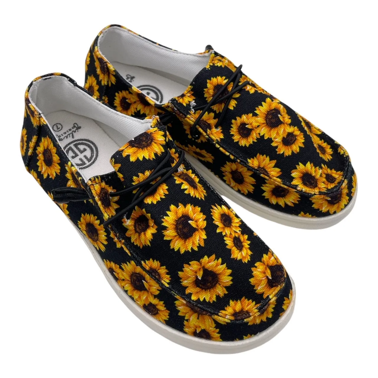 EL- ELLIOT FLAT SHOE-BLACK SUNFLOWER