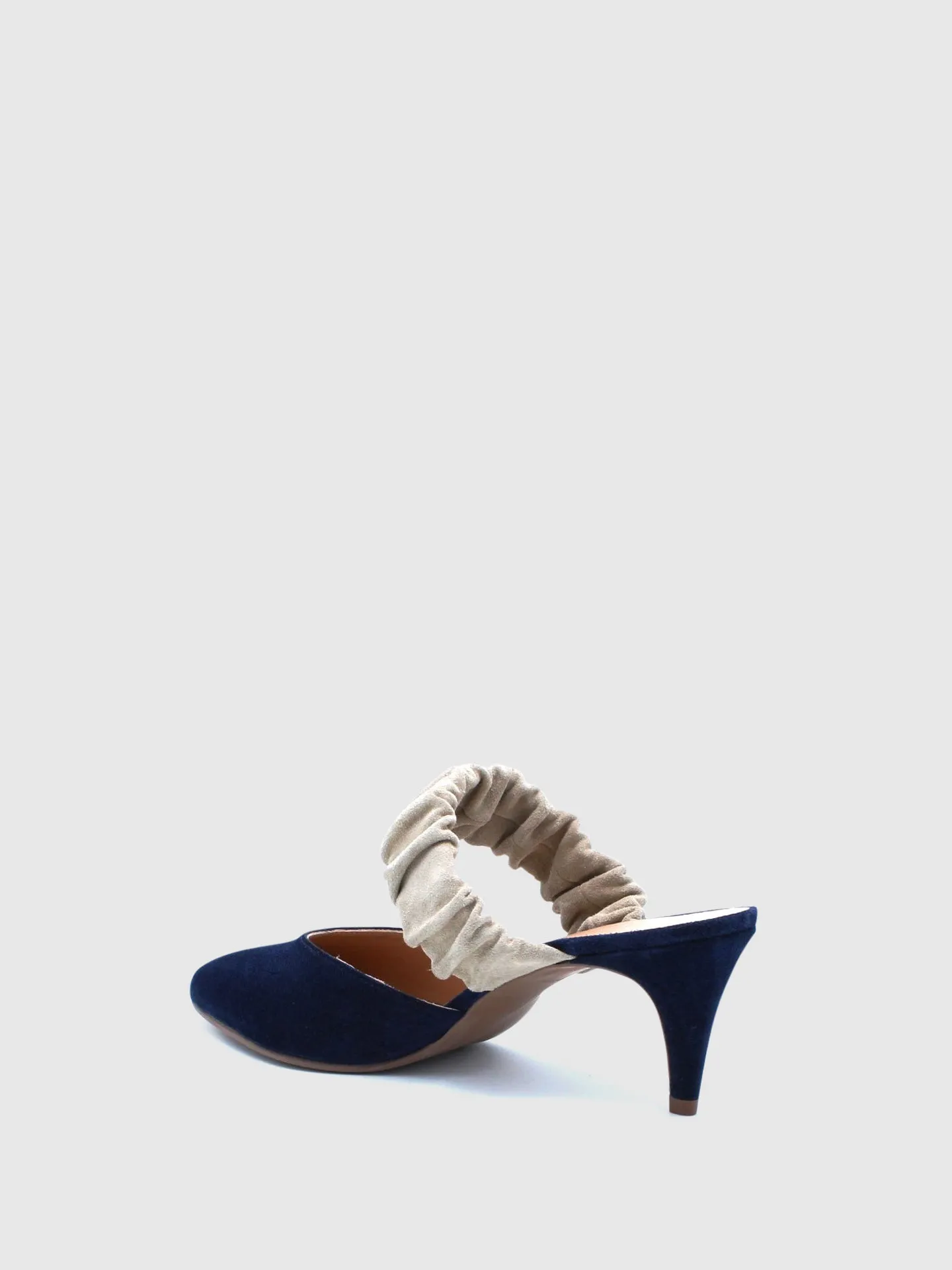 Elasticated Mules G01L2 Suede Blue