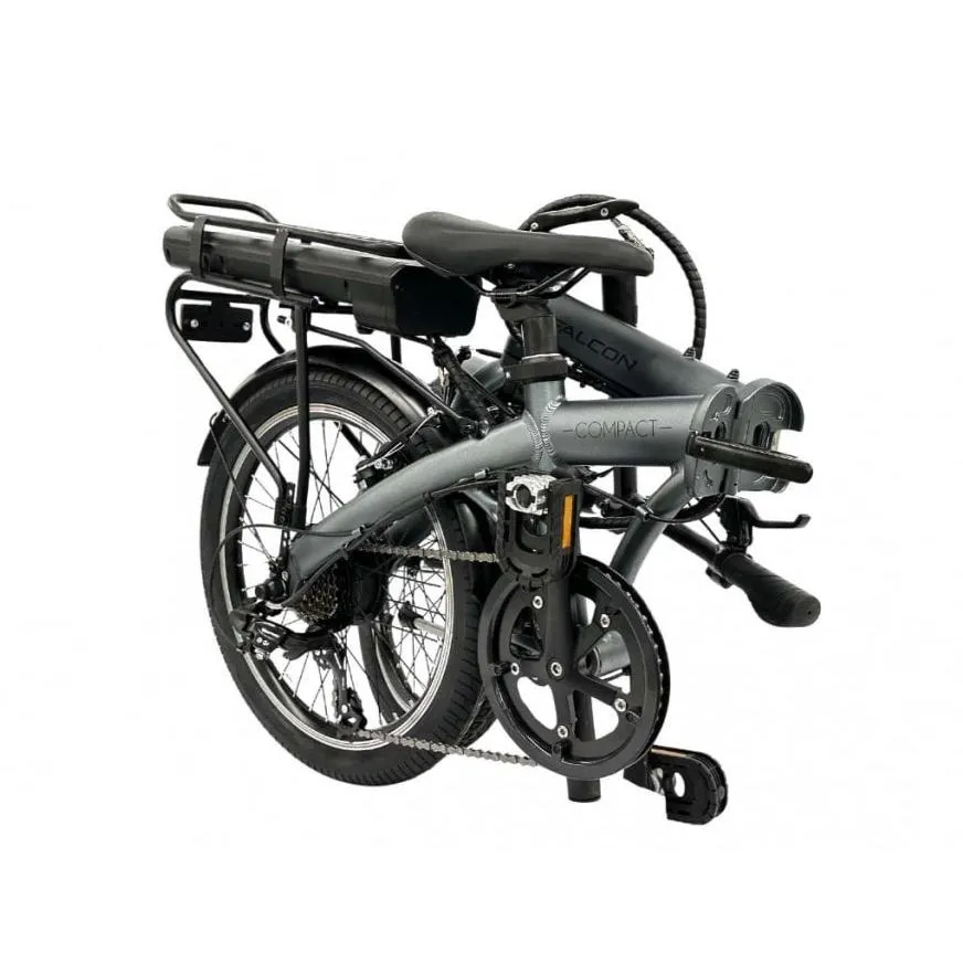 Falcon Compact Electric Folding Bike, 20" Matte Grey