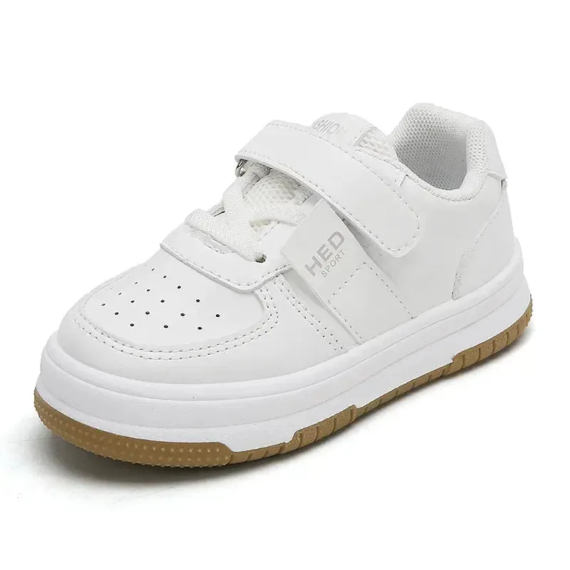 Fashion Platform Shoes for Kids – All-White Sneakers for Boys & Girls, Sizes 21-32 (2024 Spring/Autumn)