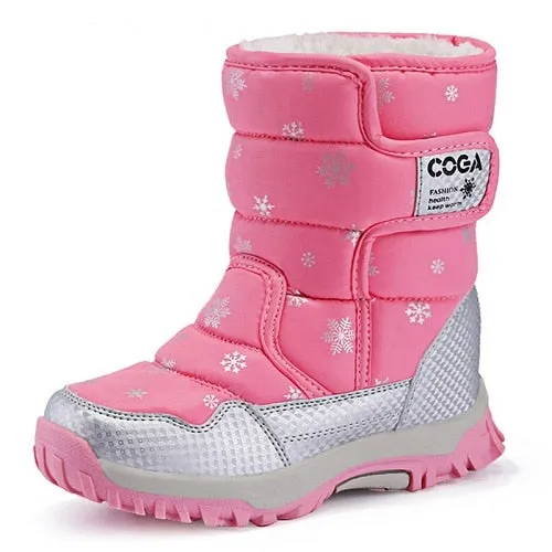 Fashionable Water-proof Girls' Square Toe Snow Boots