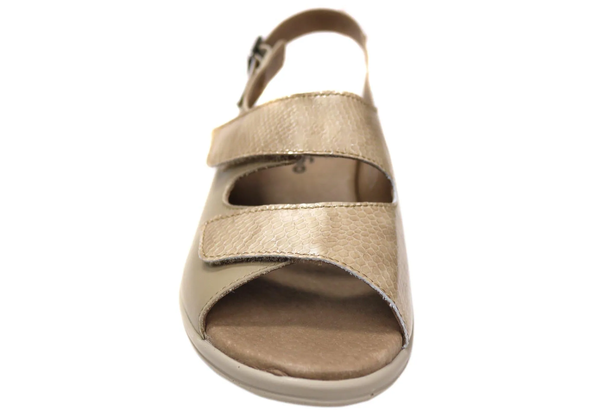 Flex & Go Mary Womens Comfortable Leather Sandals Made In Portugal