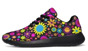 Funky Retro Flowers Sneakers