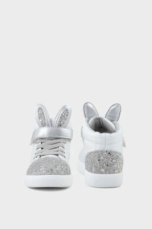 Girls Casual Sneakers Q10013-Silver