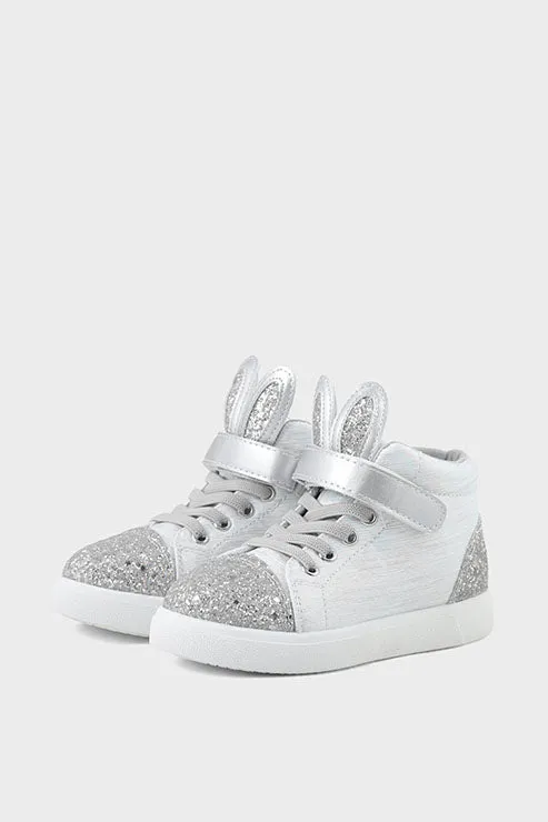 Girls Casual Sneakers Q10013-Silver