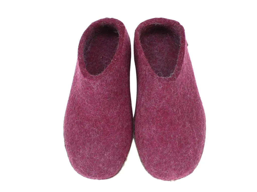 Glerups Slippers open heel Cranberry