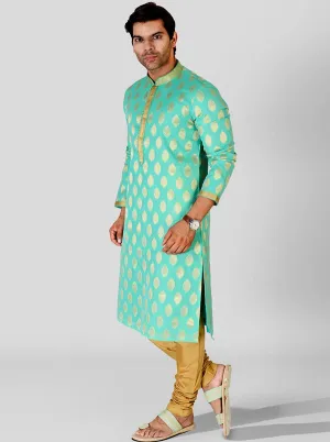 Green & Golden Kurta Set | Azania