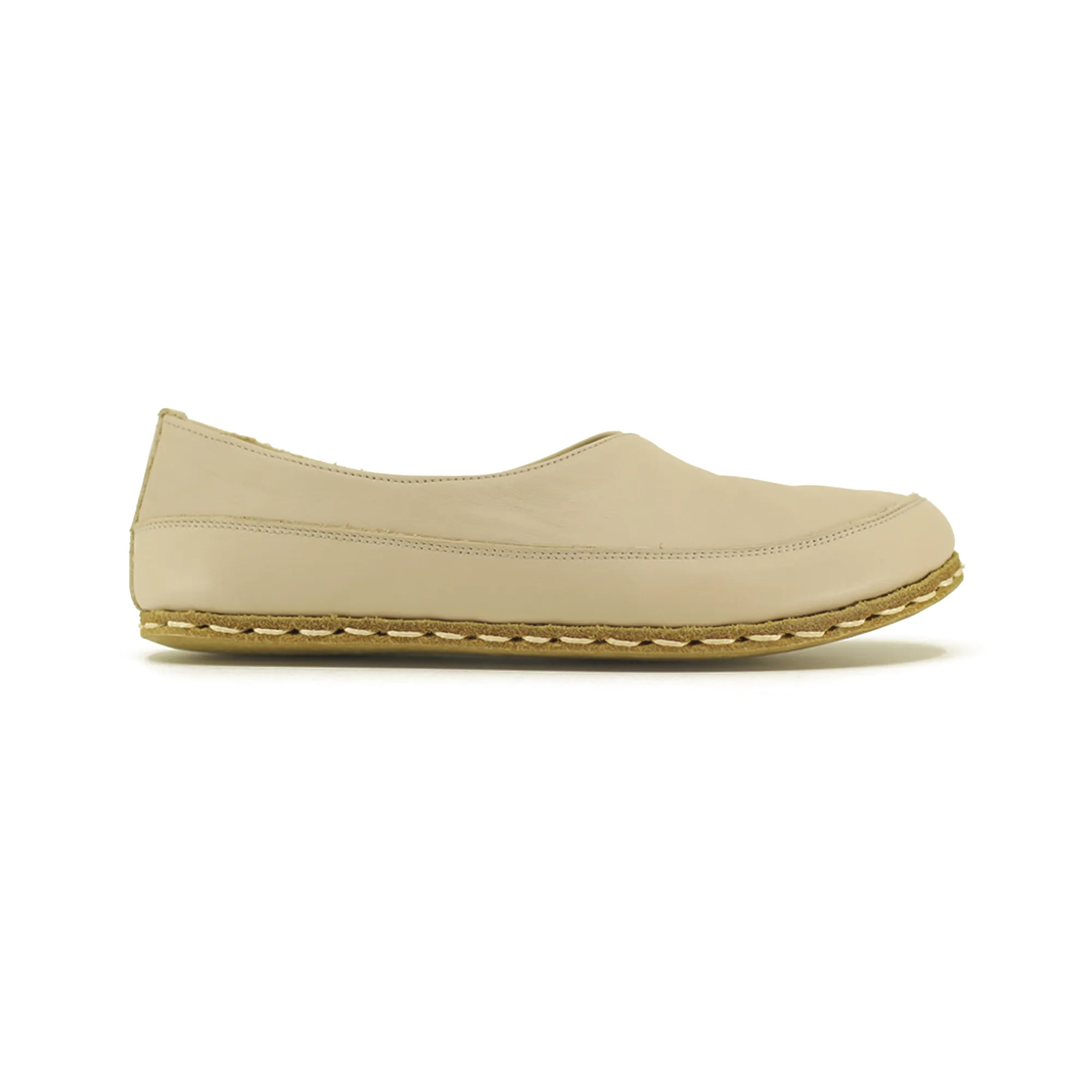 Handmade Barefoot Loafers for Women Cream