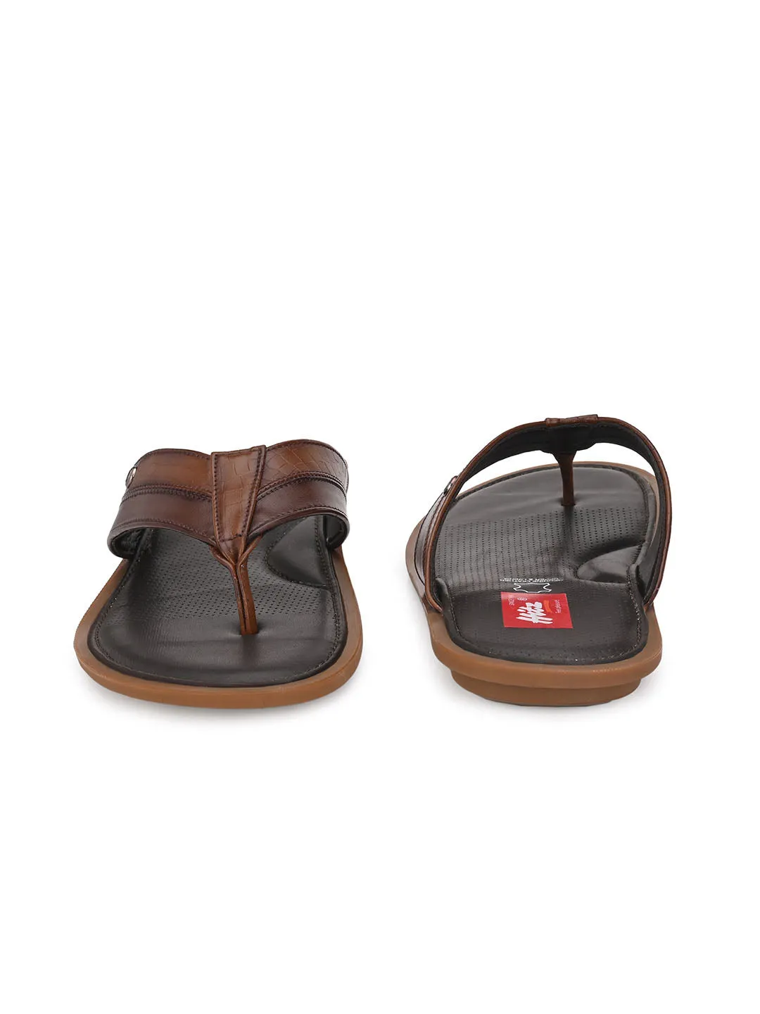 HITZMS_5815 Men's Brown Synthetic Daily Wear Open Slipper