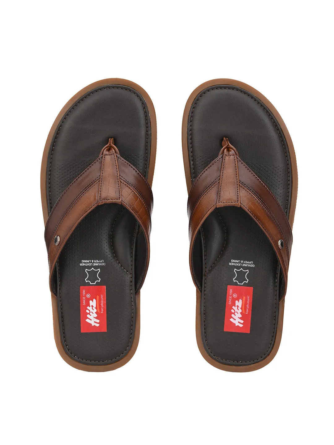 HITZMS_5815 Men's Brown Synthetic Daily Wear Open Slipper