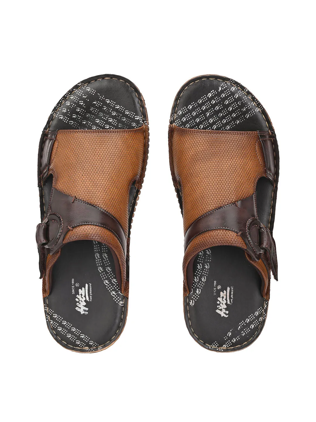 HITZMS_7406 Men's Tan Synthetic Daily Wear Open Slipper