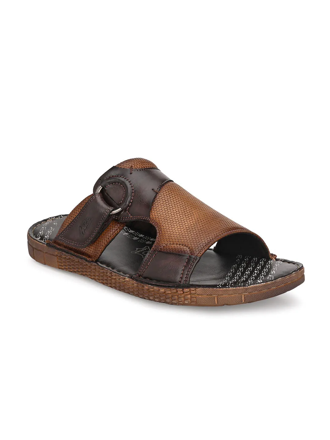 HITZMS_7406 Men's Tan Synthetic Daily Wear Open Slipper