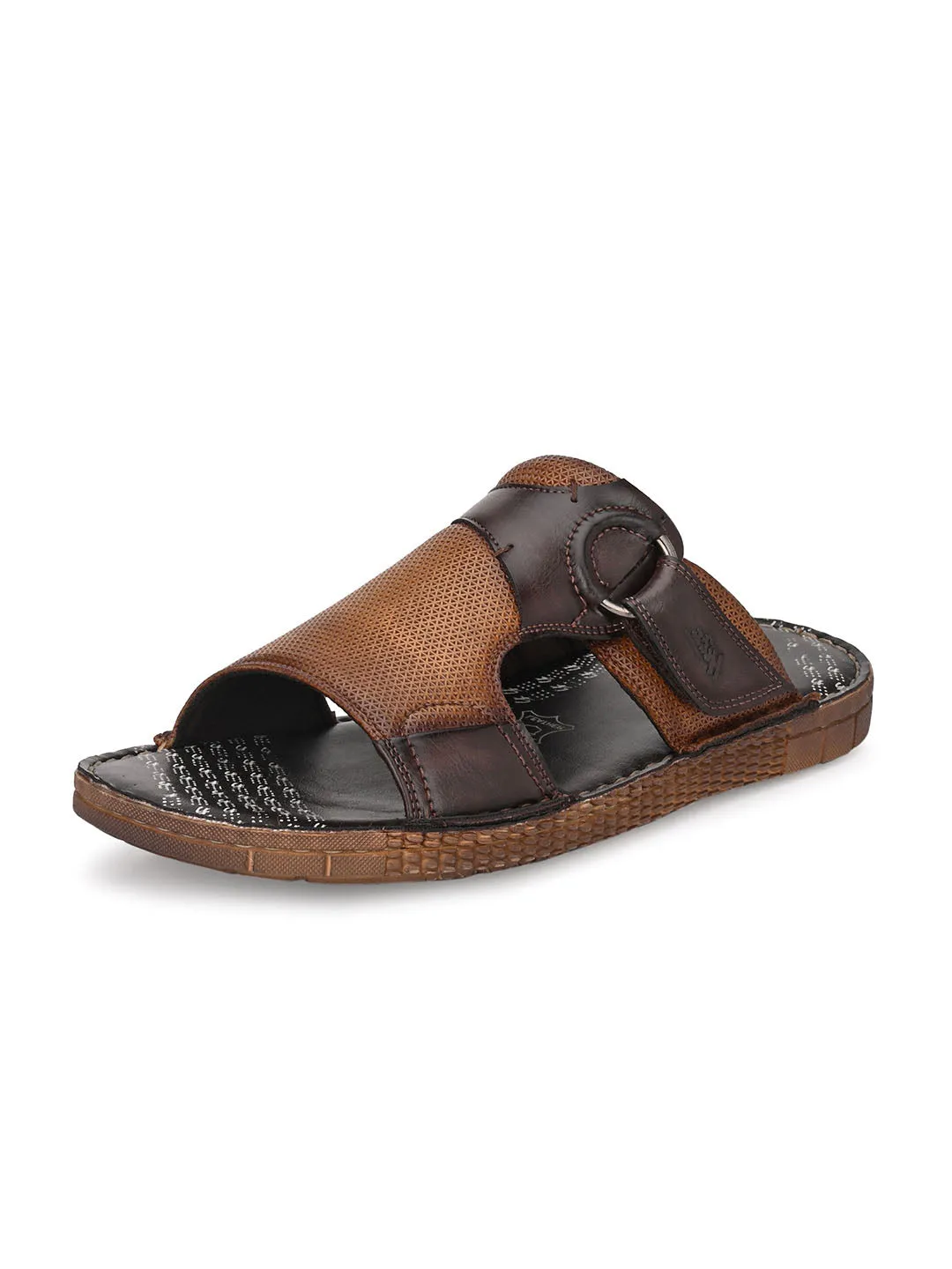 HITZMS_7406 Men's Tan Synthetic Daily Wear Open Slipper