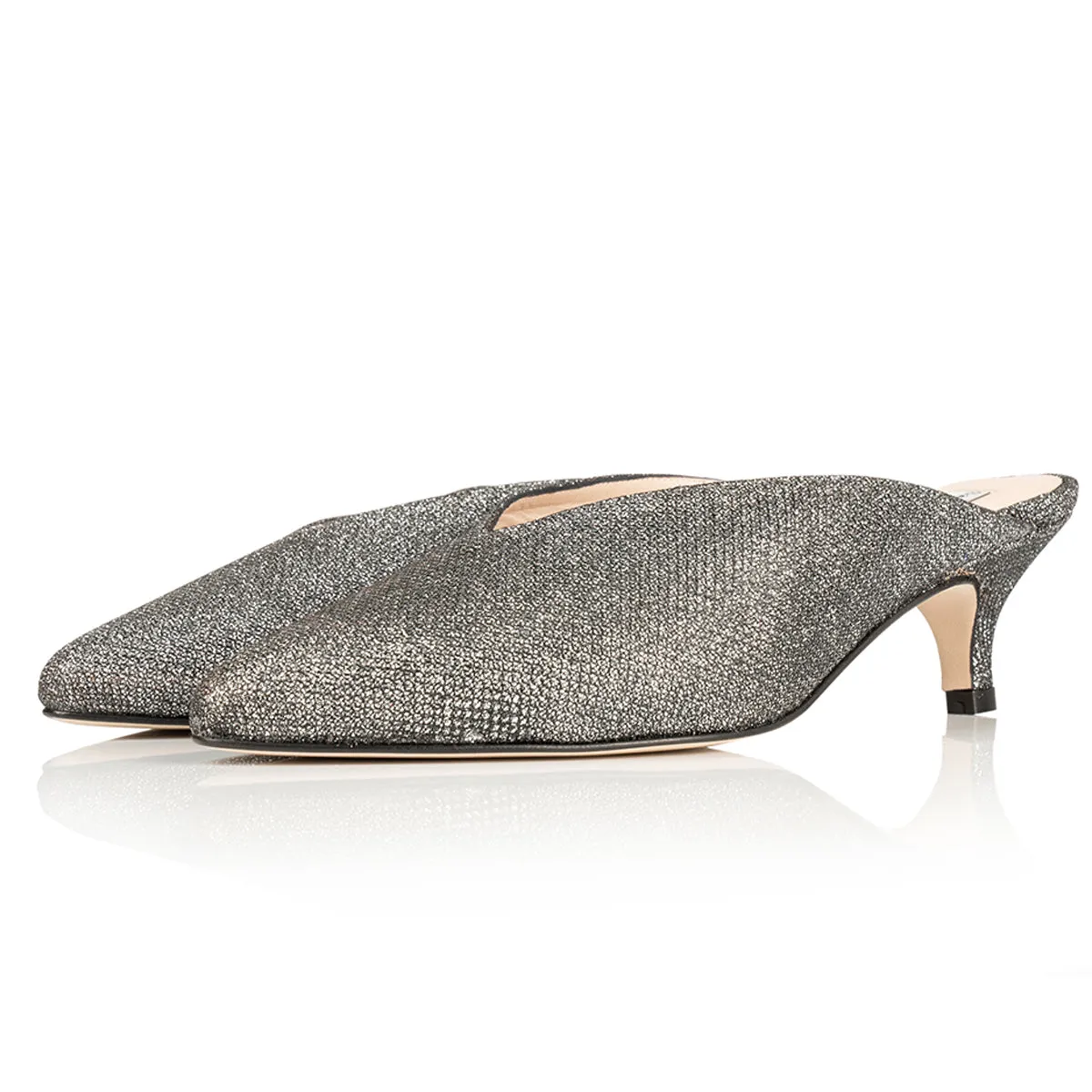 Jazz Extra-Wide Fit Mules - Graphite Shine