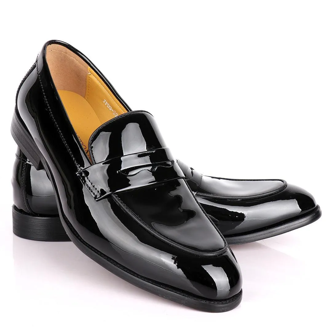 J.M Weston Black Wetlips Luxury Men's Loafers