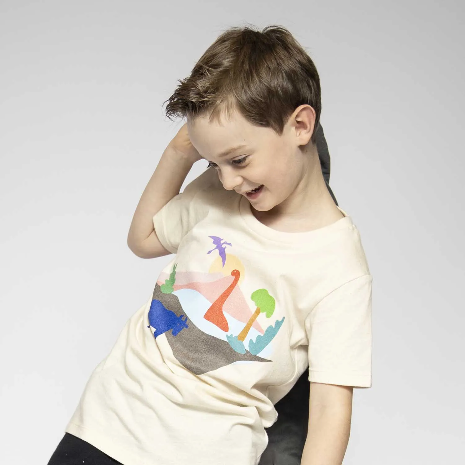 Kinder T-shirt met dinosaurusprint