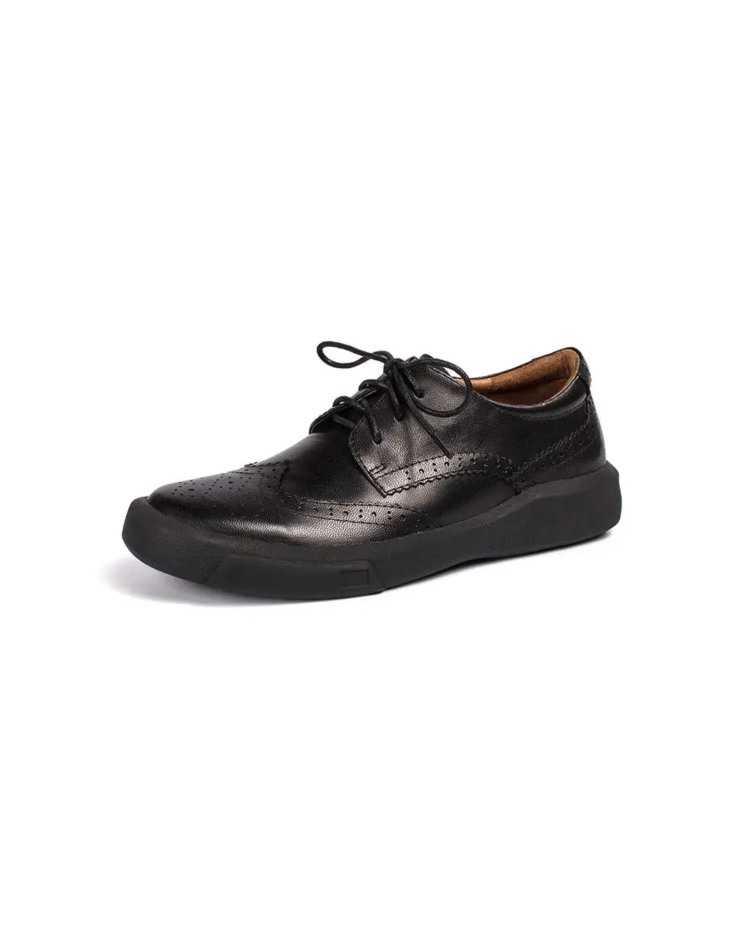 Leather Brogue Style Oxford Shoes Women