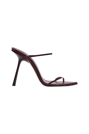 Leather Sandal with Inclined Heel