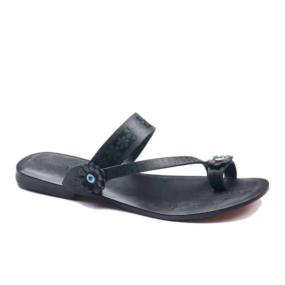 Leather Toe Loop Sandals For Womens