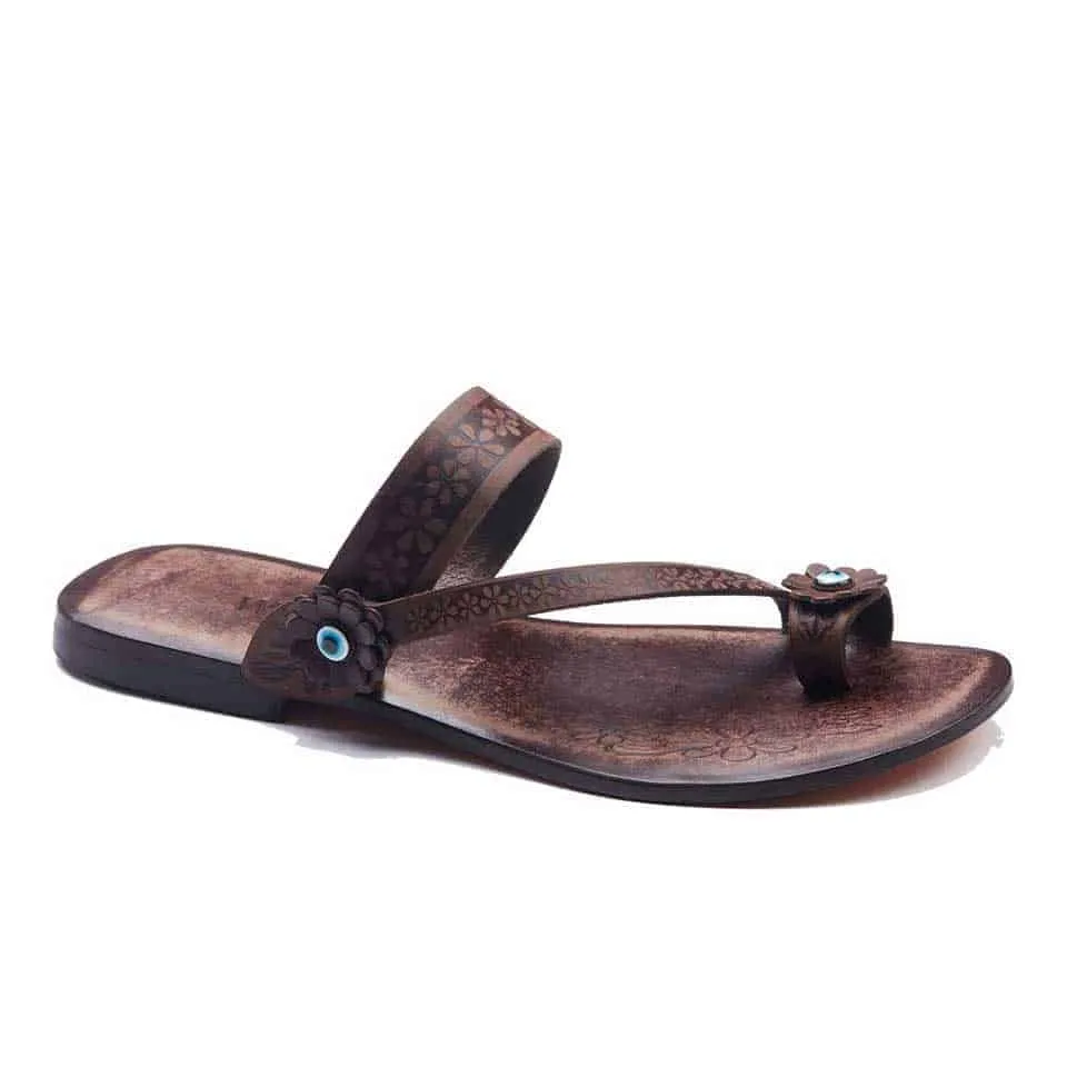 Leather Toe Loop Sandals For Womens