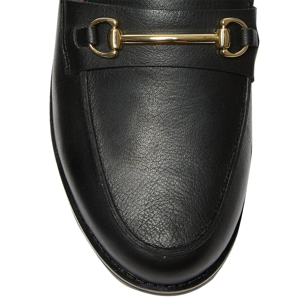 Lena Loafer in Black Leather