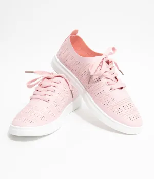 Light Pink Perforated Sneakers